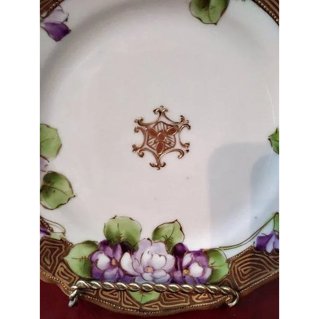 19th Century French Limoges Art Deco Plate For Sale - Image 4 of 10