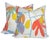 Modern Floral Pillow Cover in Coal, 20x20 Pillow For Sale - Image 3 of 5