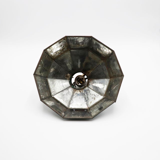 Early 20th Century Industrial Pendant Lamp totally handmade For Sale - Image 14 of 17