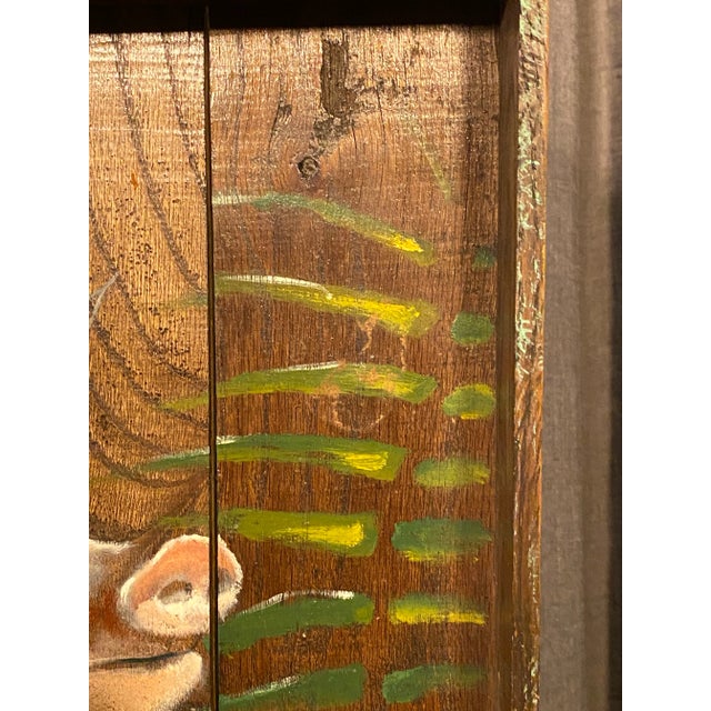 1990s 1990s Hand-Painted Wooden Tray For Sale - Image 5 of 6