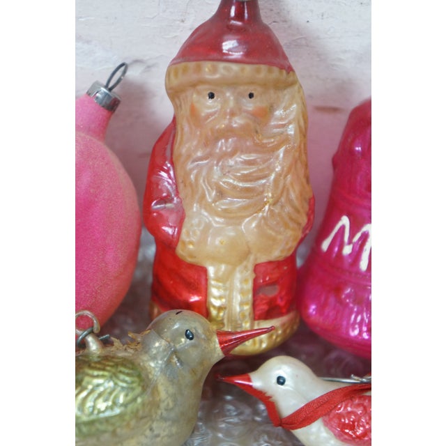 Lot of 46 Vintage & Antique Mercury Glass Christmas Tree Ornaments For Sale - Image 9 of 12