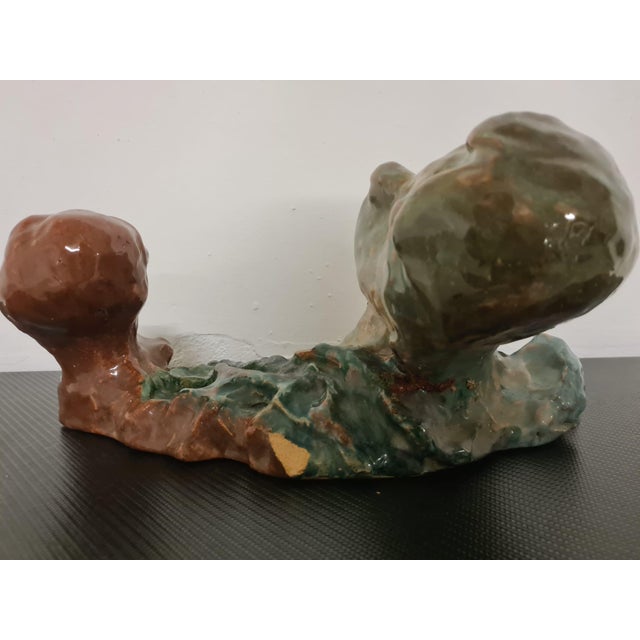 Savino Tripodi, Figurative Sculptures, 1980s, Glazed Terracotta, Set of 2 For Sale - Image 10 of 18