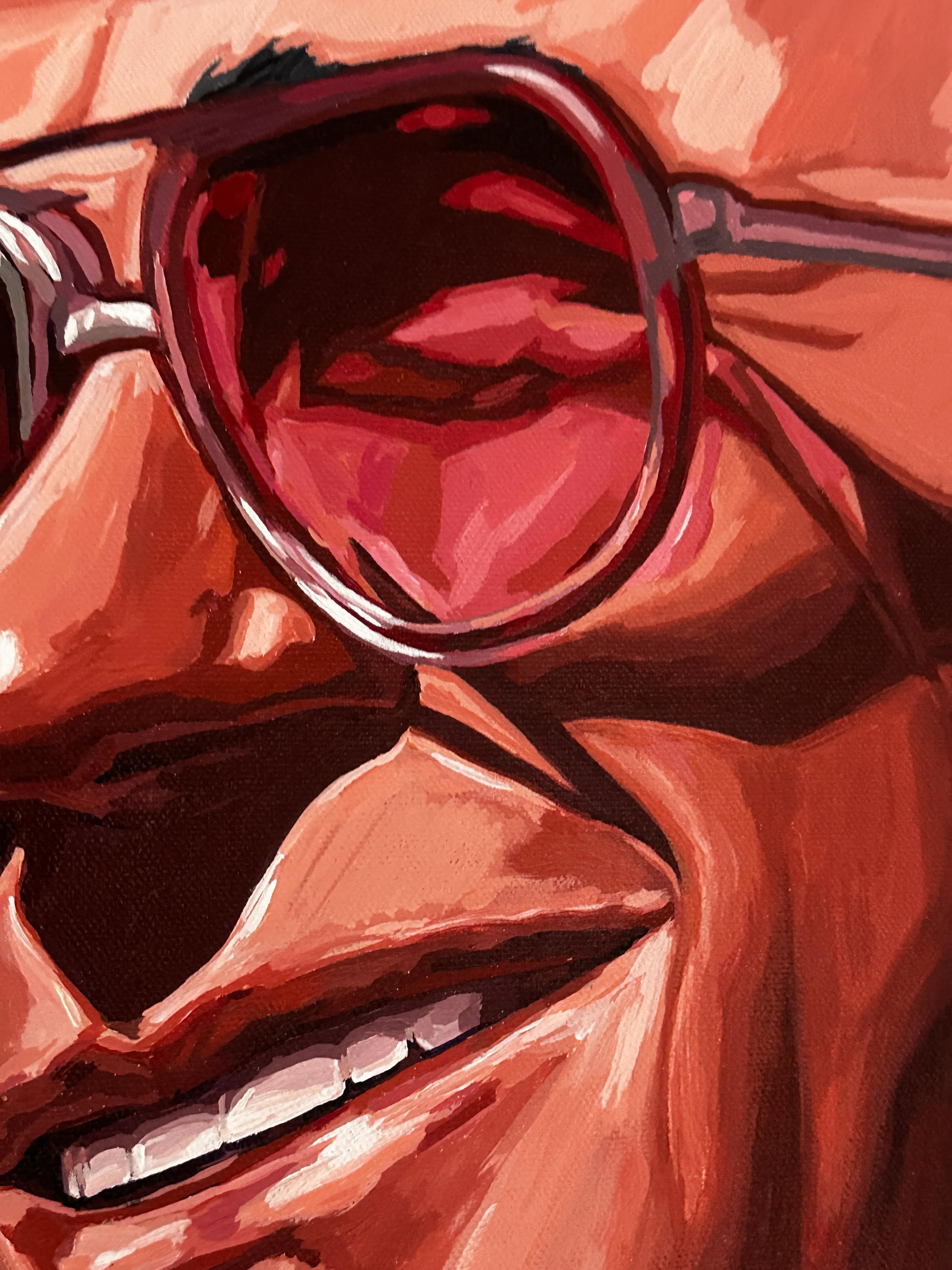 Large Original Pop Art Photorealistic Portrait by Suzanne