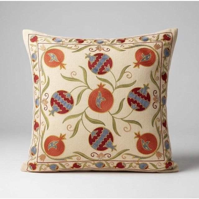 New Hand-Embroidered 100% Silk Cushion Cover – Authentic Uzbek Textile Art Elevate your home décor with this exquisite...
