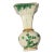 Late 19th Century Japanese Satsuma Miniature Vase With Green Leaves and Branches, and Beautiful Flowers in Relief in White For Sale