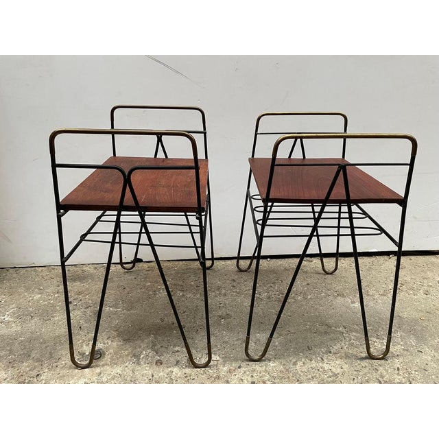Danish Nightstands in Metal, 1960s, Set of 2 For Sale - Image 4 of 14