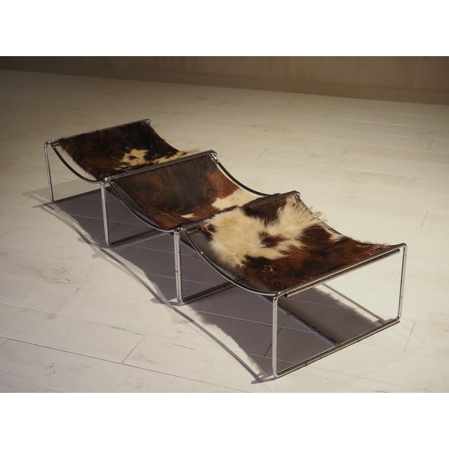 Vintage Cowhide Stools by Odile Mir, 1972, Set of 3 For Sale - Image 17 of 18