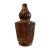 A Chinese glazed vase from the late Republic period. Faux-bois glaze in deep brown and black, imitating woodgrain....