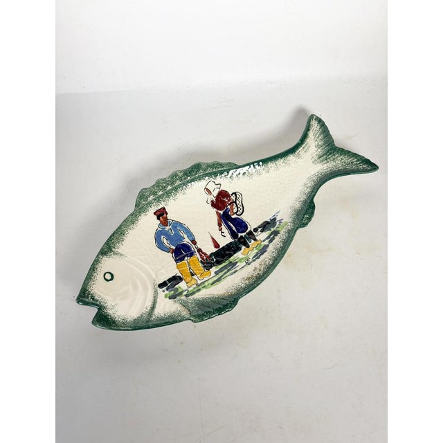 Vintage Ceramic Fish-Shaped Dishes, France, 1970, Set of 2 For Sale - Image 12 of 16
