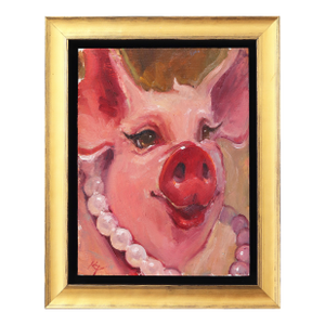 Glam - Original Contemporary Figurative Portrait Painting on Canvas by Kyle Paliotto