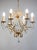 1970s Brass 6 Branch Chandelier With Crystals For Sale - Image 12 of 13
