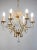 1970s Spanish Hollywood Regency Brass 6-Light Chandelier With Crystals For Sale - Image 12 of 13