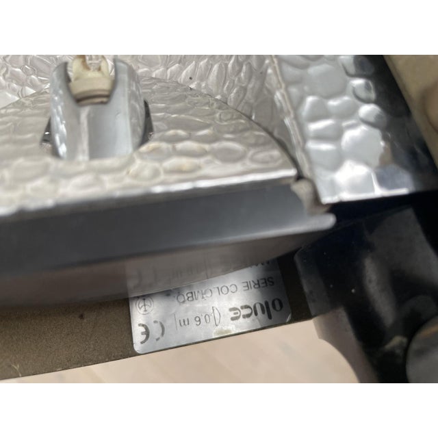 Metal Floor Lamp Mod. Alogena 626 with Golden Stem Olive Green Lampshade by Joe Colombo for Oluce, Italy, 1970s For Sale - Image 7 of 8