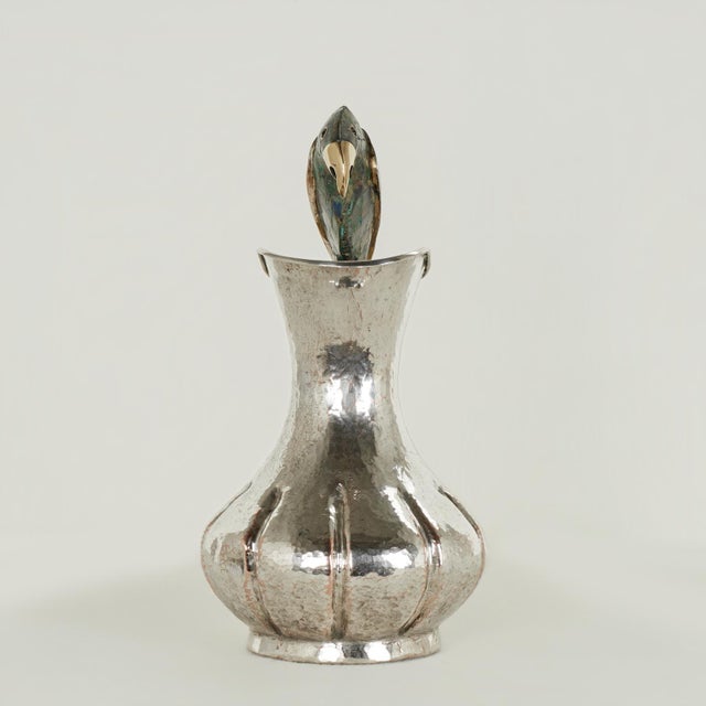 Vintage Los Castillo Silver Plate Pitcher With Parrot For Sale In West Palm - Image 6 of 11