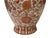 Burnt Orange Vintage Oriental Orange Red Floral Baluster Shape Porcelain Art Vase For Sale - Image 8 of 13