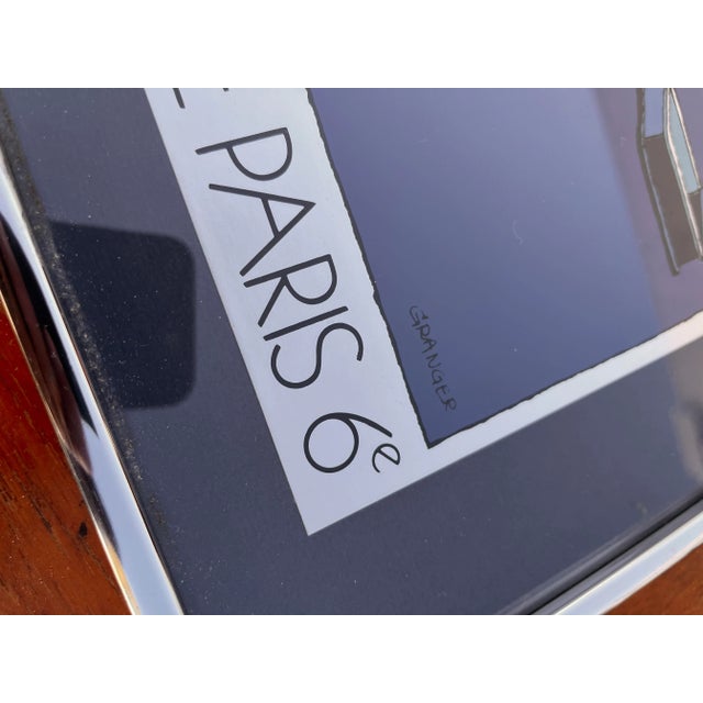 Vintage Michel Granger "Editions Marque" Framed Foil Print Poster. For Sale - Image 9 of 13