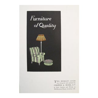 1920s British Funiture Ad, Furniture of For Sale