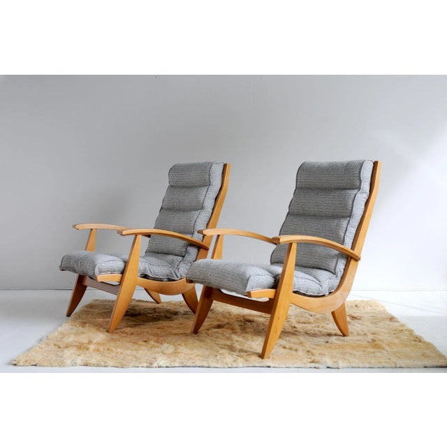 Set of French FS 123 Armchairs from Free Span, 1954 For Sale - Image 6 of 14