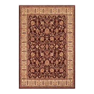 Ziegler Brown Beige Hand-Knotted Wool Rug - 8'4'' X 10'7'' For Sale