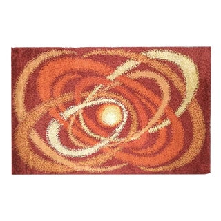 Samit Borgosesia Pure Wool Rug with Geometric Patterns, 1970s For Sale