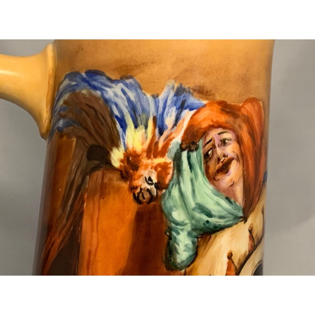 Jean Pouyat Limoges Hand Painted Porcelain Tankard for your consideration. The tankard measures approx. 15 inches tall and...
