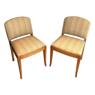 1930s Pair of Art Deco sycamore chairs For Sale