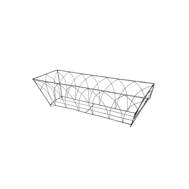 Gothic Vintage Large Gothic Black Wire Cathedral Arch Planter Window Box Architectural For Sale - Image 3 of 5