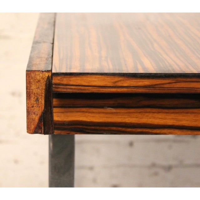 Mid-Century Modern Macassar and Chrome Dining Table Attributed to Fritz Schroder K.-G. For Sale - Image 11 of 18