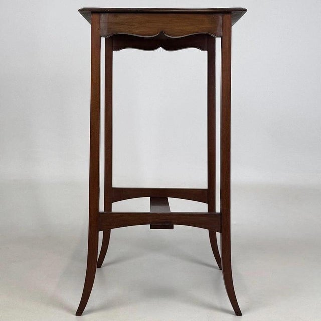 Brown Antique Early 20th Century English Edwardian Mahogany Side Table For Sale - Image 8 of 11