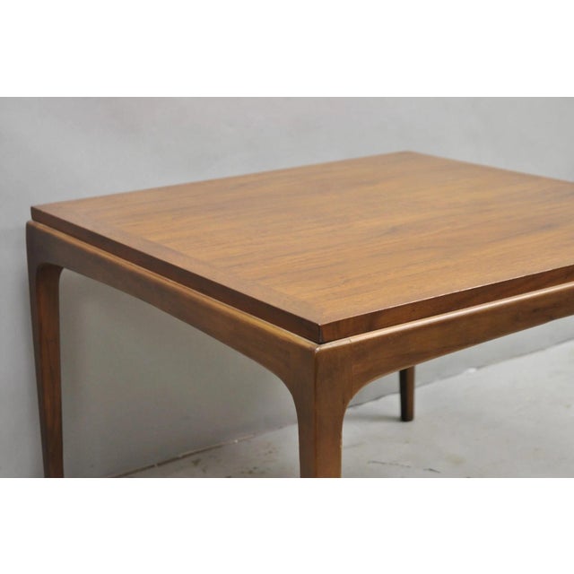 Wood Vintage Lane Altavista Walnut "Rhythm" Mid Century Modern Square Coffee Table For Sale - Image 7 of 9