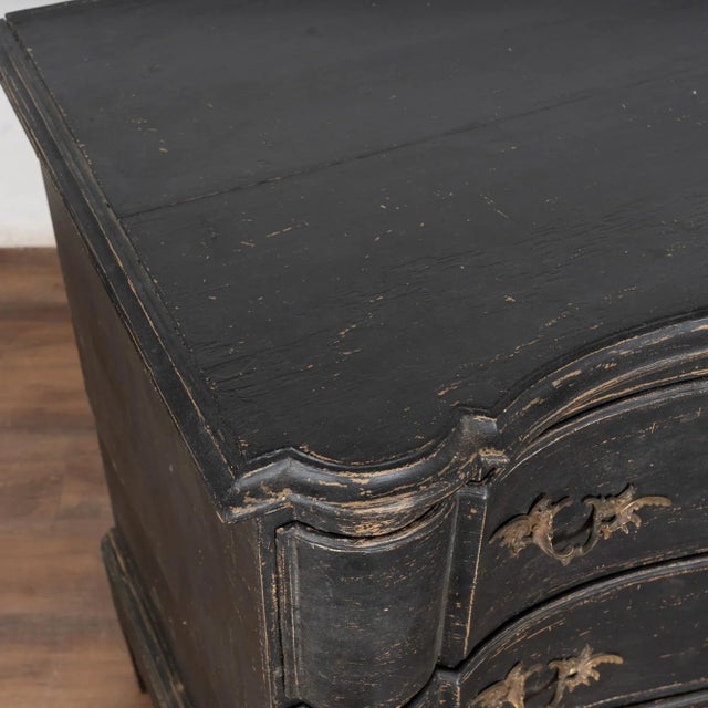 Wood Late 18th Century Black Chest of Three Drawers For Sale - Image 7 of 13