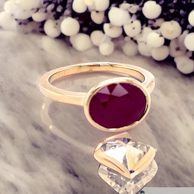 Natural Ruby Ring 6.5 14k Yellow Gold 4.51 TCW Certified For Sale - Image 9 of 18