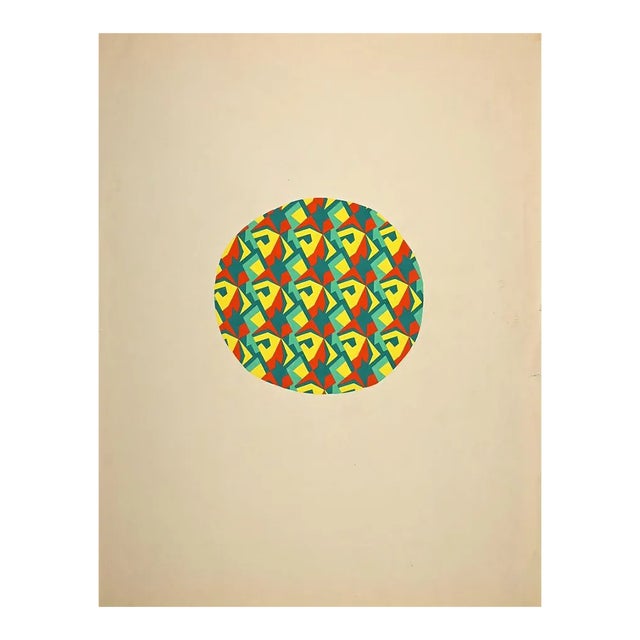 Clement Kons, Composition 1920s, Tempera For Sale