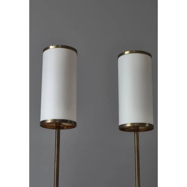 1960s Large Danish Modern Floor Lamps in Patinated Brass by Kay Kørbing, 1960s, Set of 2 For Sale - Image 5 of 18