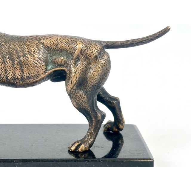 Bronze Pointer Dog Figurine, 20th Century For Sale - Image 10 of 14