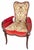 Grosfeld House Pair of Grosfeld House Hollywood Regency Red Velvet Arm Chairs For Sale - Image 4 of 12