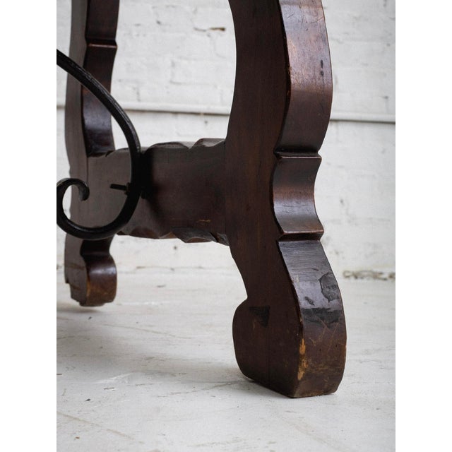 Spanish Rustic Wood Trestle Dining Table For Sale - Image 11 of 13