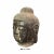 This is a Chinese decorative stone Buddha head statue. Hand-carved, it shows the draft and raw carving marks on the...
