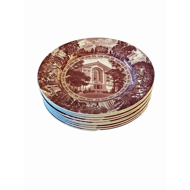 1930s - 1940's Wedgwood University of California Berkeley Plates - Set of 9 For Sale - Image 13 of 13