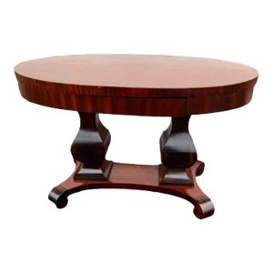 American Classical Style Mahogany Center Table. Late 19 Century.
