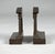A pair of vintage bronze Greek temple-shaped bookends.
