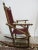 Red Antique Walnut & Red Velvet Spindle Rocking Child Chair For Sale - Image 8 of 9