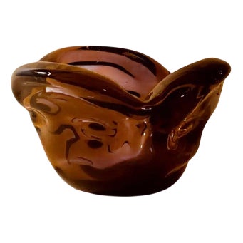Vintage Modern Glass Bowl by Gyula Budveszel, Hungary, 1990s For Sale