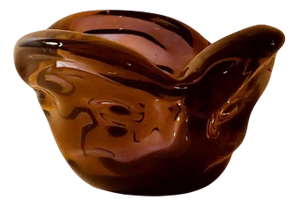 Vintage Modern Glass Bowl by Gyula Budveszel, Hungary, 1990s