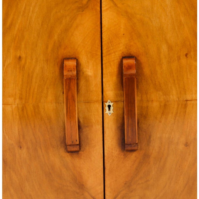 1920s Antique Art Deco Burr Walnut Cocktail Cabinet Dry Bar from Epstein Manner, 1920s For Sale - Image 5 of 18