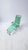Outdoor lounger, designed and manufactured in the 1960s. Black painted metal frame, seat and backrest made of green PVC...