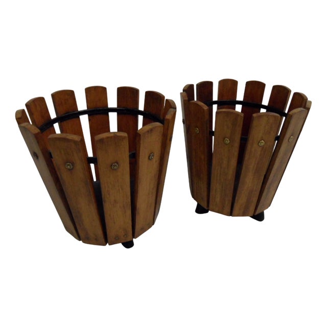 Vintage Plant Boxes, 1950s, Set of 2 For Sale