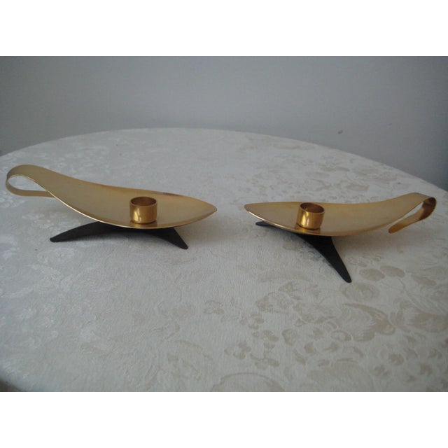 Mid-Century Modern Atomic Table Console/Candle Holder Set - 3 Pieces For Sale - Image 10 of 13