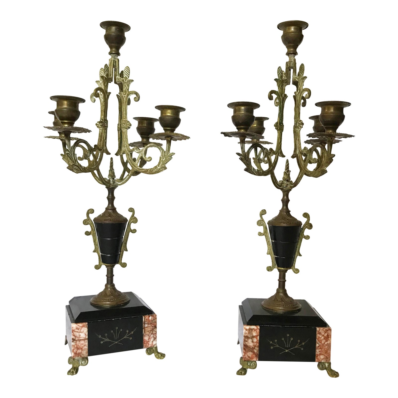 Antique French Candelabra Set a Pair Chairish