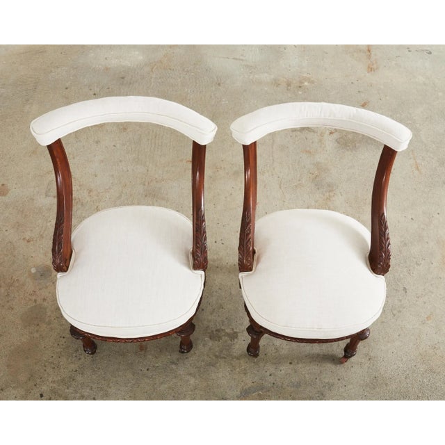 Pair of English Regency Period Mahogany Cock Fighting Chairs For Sale - Image 10 of 13